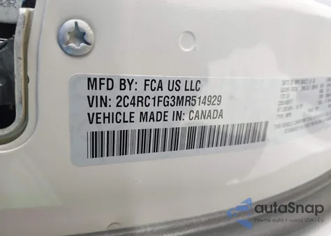 2021 Chrysler Pacifica Touring from USA, damaged, VIN 2C4RC1FG3MR514929